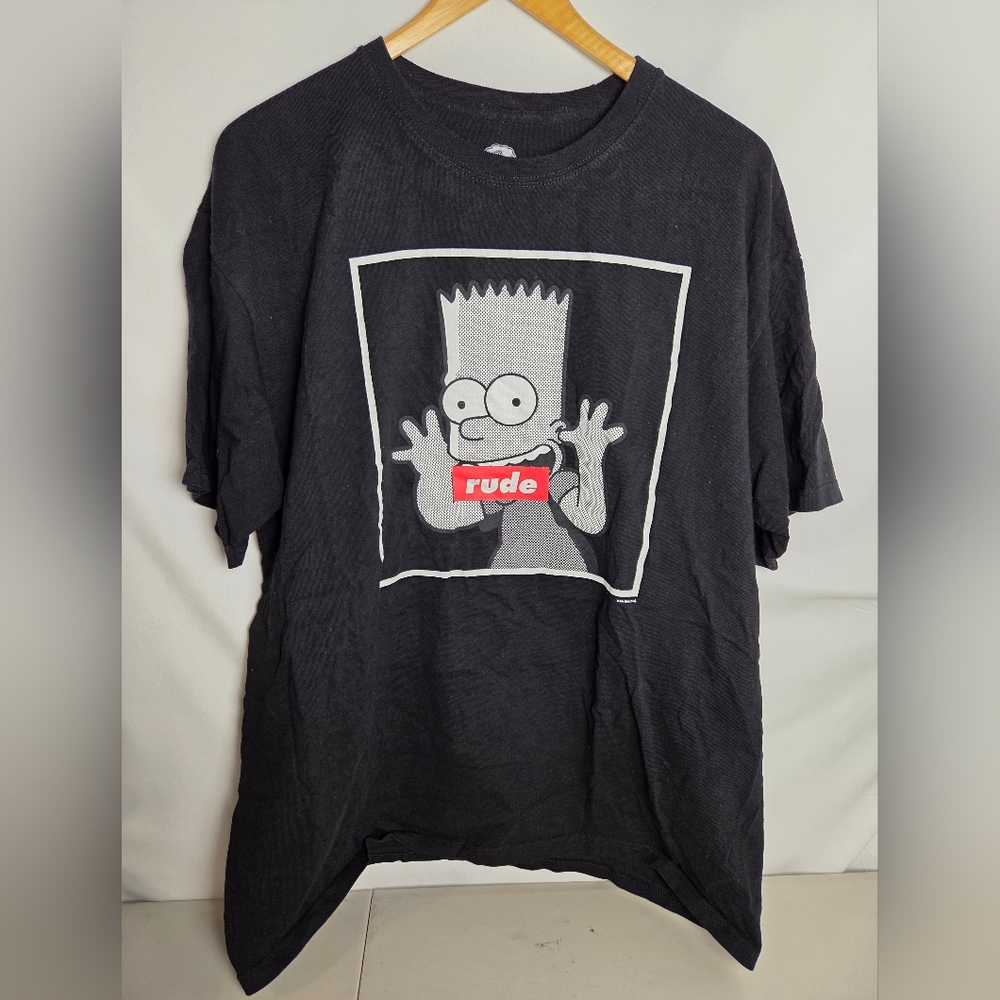 The Simpsons Black Graphic Tee - Short Sleeve Bart Simpson